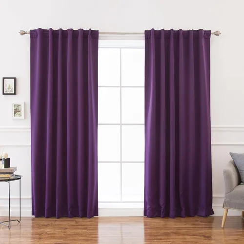 Miniatura 29 de Best Home Fashion cortina opaca con aislamiento térmico sólido para grifo, 215 centímetros de largo. Gris Oscuro