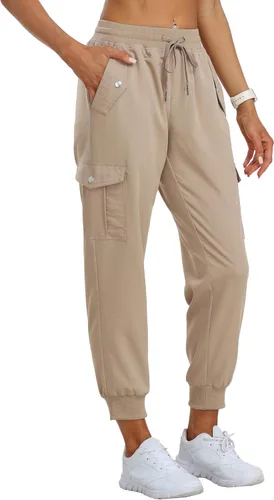 Miniatura 2 de MoFiz - Pantalones cargo para mujer de uso al aire libre, ligeros, joggers, con cintura elástica, pantalones deportivos, de senderismo, sudaderas