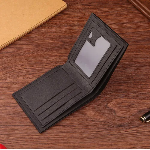 Miniatura 10 de Cartera delgada para hombre con monedero, cartera minimalista con cremallera, carteras plegables para hombre con tarjetero de crédito, cartera