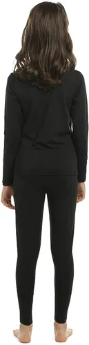 Miniatura 4 de ViCherub - Conjunto de ropa interior térmica para niñas con forro polar, calzoncillos largos, capa base, parte superior e inferior para invierno frío