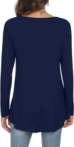 Miniatura 3 de LONGYUAN 2023 - Blusa de manga larga para mujer, estilo casual, holgada, holgada, cómoda, elástica, linda