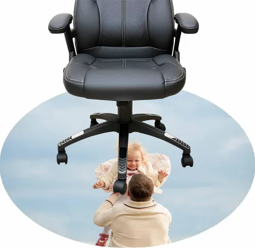 Miniatura 2 de Alfombrillas personalizadas para silla de oficina para suelo de madera dura y azulejos, personalizadas con texto, foto, computadora, oficina