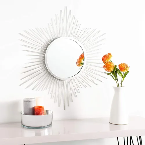 Miniatura 2 de SAFAVIEH Home River Silver Sunburst - Espejo decorativo de 36 pulgadas