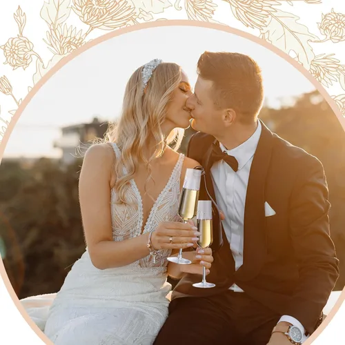 Miniatura 6 de Boao Juego de 4 Copas de Brindis de Boda y Servidor de Pastel, Suministros para Recepción de Boda, Copas de Champán, Cuchillo para Pastel, Servidor