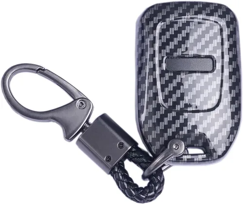 Miniatura 4 de Funda para llavero GMC, funda con patrón de fibra de carbono para llaves 2017-2022 2023 2024 Suburban Tahoe Silverado 1500 GMC Yukon XL Acadia