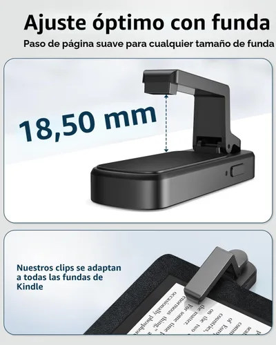 Miniatura 4 de DATAFY [Compatible con Fundas] Anillo Girador de Página con Control Remoto para Kindle Paperwhite Oasis Scribe Kobo eReaders, Controles Remotos