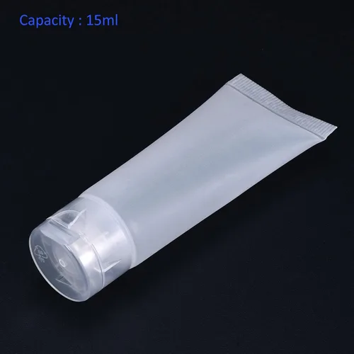 Miniatura 4 de M METERXITY Paquete de 50 botellas de viaje recargables, champú acondicionador, tubos cosméticos vacíos con tapa abatible para viajes domésticos