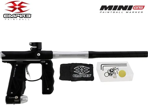 Miniatura 2 de Maddog Empire Mini GS Marcador de Pistola de Paintball Electrónico Completamente Automático con Tanque de Paintball HPA 48/3000, Cargador Negro