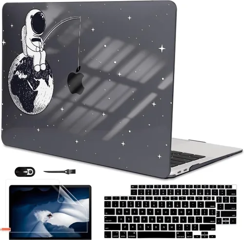 Miniatura 23 de Funda para MacBook Air de 13 pulgadas 2021 2020 2019 2018 para Mac A2337 M1 A2179 A1932 Funda con Touch ID, funda rígida de plástico