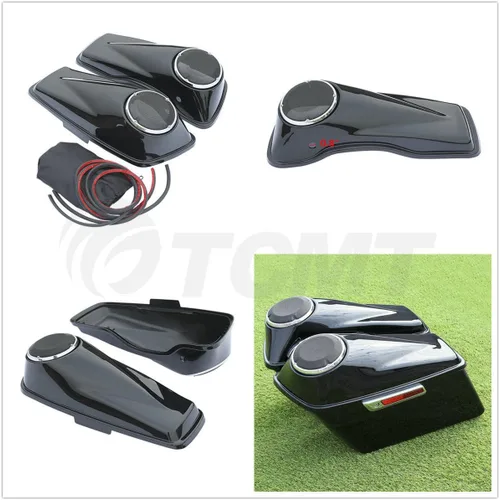 Miniatura 6 de TCMT 6.5" Tapa de altavoz para alforja de motocicleta. Compatible con Harley 2014-2024 Touring, Street Glide, Road King, Road Glide, Electra Glide