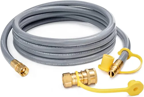 GASPRO Manguera de gas natural de 1/2 pulgada de diámetro interior, manguera de gas natural de baja presión con conexión rápida, para Weber,