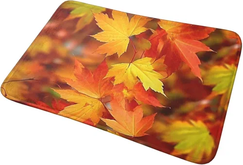 Miniatura 9 de Autumn Leaves of Maple Print Front Door Mat Absorbent Bathroom Rug Non Slip Indoor Doormat for Entryway Garage Patio 16 X 24in