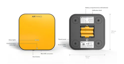 Miniatura 3 de Monitor de radón digital AirThings Corentium Pro, portátil