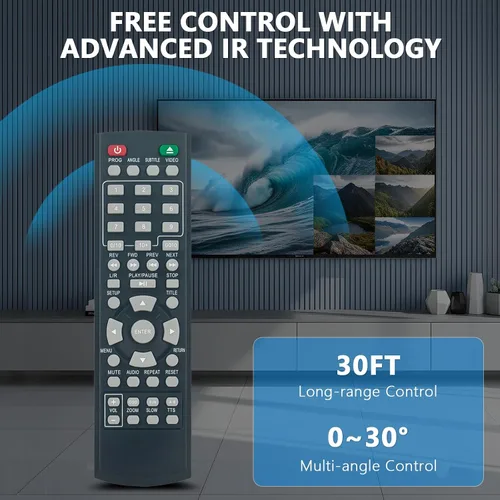 Miniatura 2 de XL-6046 Reemplazo de control remoto apto para ONN TV/reproductor de DVD 100008761 100093892 ONA18DP001 ONA19DP005 LR03 100008761OA