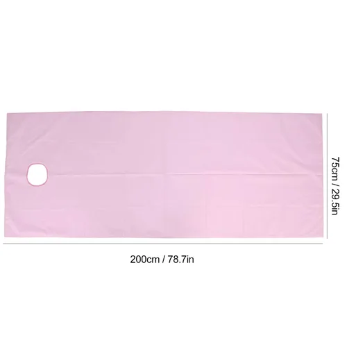 Miniatura 9 de Sábana para cama de masaje de spa, 2 piezas, reutilizables, resistentes al aceite, de algodón suave, para salón de belleza, con agujero de cama (#2)