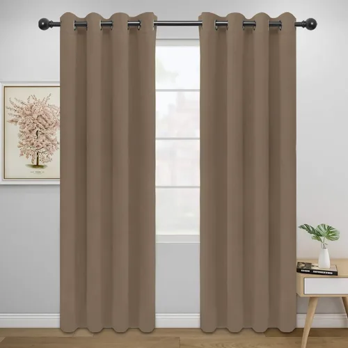 Miniatura 221 de Easy-Going - Cortinas opacas para dormitorio, aislamiento térmico sólido con ojales, cortinas de ventana para reducción de ruido, cortinas