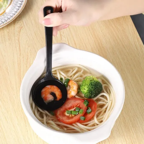Miniatura 5 de UPKOCH Cucharas de sopa desechables grandes de plástico, cucharón de papilla, cucharón de papilla, cucharas para servir cucharas para fideos ramen
