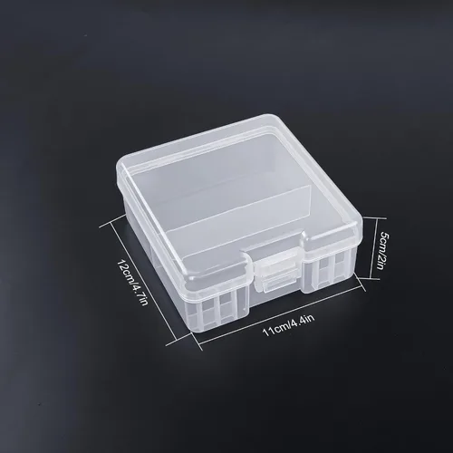 Miniatura 4 de Caja de almacenamiento para baterías, caja organizadora portátil de pilas AAA con capacidad para 100 pilas AAA, plástico aislante color transparente