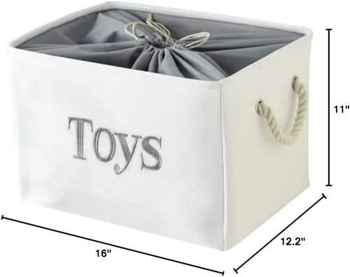 Miniatura 9 de Almacenamiento de juguetes para niños, caja de juguetes ligera y plegable, organizador de almacenamiento de juguetes con asa, cestas