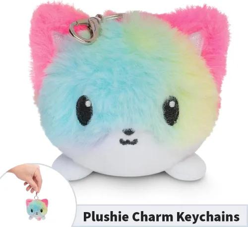 Miniatura 2 de TeeTurtle - Llavero de peluche de zorro - Happy Fuzzy Rainbow Tie-Dye