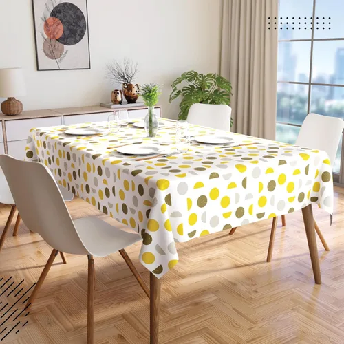Miniatura 2 de Encasa XO Mantel de comedor – 57 pulgadas – Redondo (4.7 pies) para 4 plazas Algodón, lavable a máquina, mantel redondo Manteles para bodas