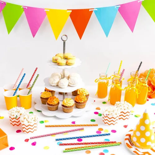 Miniatura 7 de 200 pajitas de papel biodegradables multicolor para suministros de fiesta, cumpleaños, novia/baby shower, decoraciones de Navidad y celebraciones