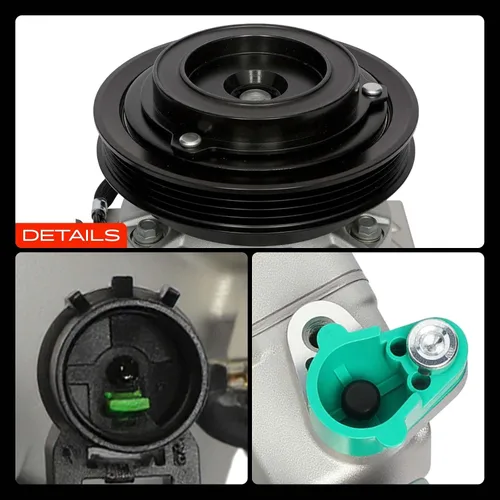 Miniatura 9 de A-Premium Compresor de A/C con embrague compatible con Hyundai Elantra 2.0L 2007-2012, viene con compresor VS16, no VS16N / VS16M
