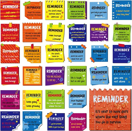 Miniatura 7 de Copkim 32 imanes bohemios de salud mental para nevera, afirmación positiva, regalos inspiradores para el día de agradecimiento de los empleados