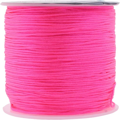 Miniatura 50 de Mandala Crafts Cordón de satén de nailon para la fabricación de joyas, 0.079 in, 55 yardas, cuerdas rojas de nailon, cordón de nudo chino para hacer