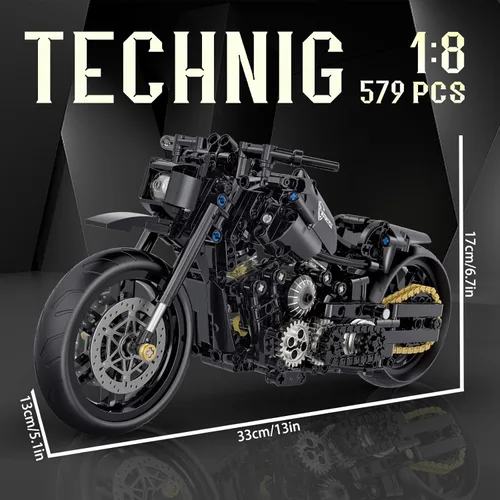 Miniatura 6 de Juego de construcción de motocicleta 1:8 para adultos, bloques de construcción para adultos, juguete coleccionable para niños de 14, 15 y 16 años