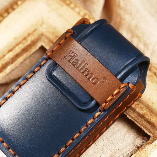 Miniatura 5 de Leder - Funda para llave de coche con llavero para Volvo XC90 S90 V90 XC60 Volvo XC40 Funda para llave de coche 4 botones, Azul