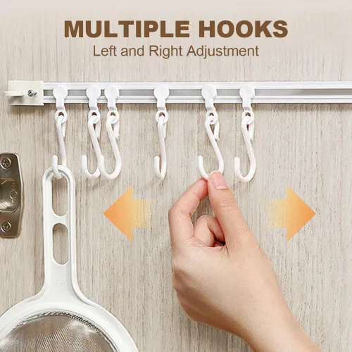 Miniatura 4 de Gancho multifuncional para riel deslizante, estante colgante de utensilios de cocina, colgador de pared, soporte para utensilios de ahorro