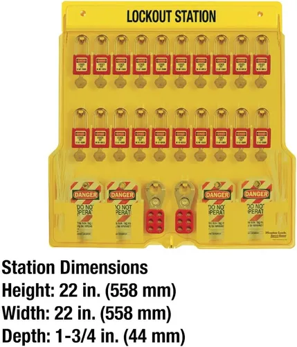 Miniatura 5 de Master Lock 1484BP410 Lockout Tagout Estación de candado