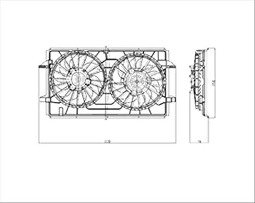 Repuesto OE Chevrolet Malibu Radiador Ventilador de Refrigeración (Partslink Número GM3115208)