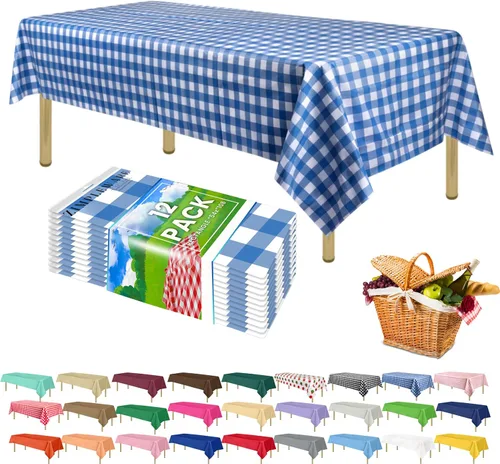 Miniatura 86 de Zimpleware - Mantel redondo de plástico para fiestas de 213 cm (84 pulgadas) de diámetro (paquete de 1, 6 y 12 unidades)