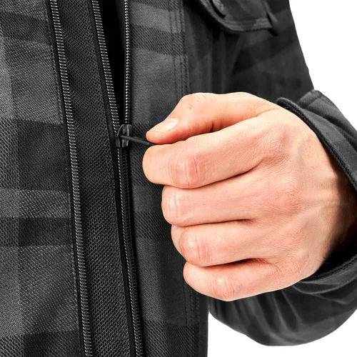 Miniatura 8 de SHIMA RENEGADE MEN 2 Camisa de motocicleta para hombre – Chaqueta de franela de motociclista a cuadros blindados con fibra QL – Aramida y capa
