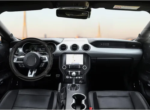 Miniatura 4 de Funda para Volante de Coche GIANT PANDA para Ford Escape Edge EcoSport Bronco Sport Explorer, Diseño 3D Deportivo, Negro