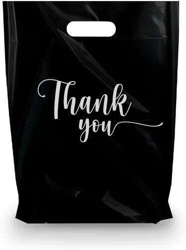 Miniatura 2 de BOLSAS DE ALMACENAMIENTO PARA TIENDA DE MERCANCÍAS "GRACIAS", diferentes tamaños 12 x 15 cm, 15 x 20 cm, 20 x 30 cm de 1,25 mm. Paquetes de Negro