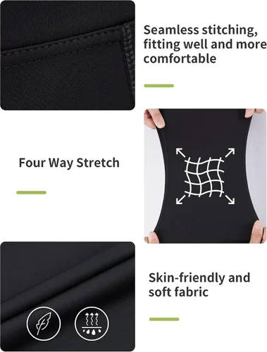 Miniatura 6 de Leggings para niñas, pantalones acampanados cruzados con bolsillos, color negro, suaves, elásticos, de cintura alta, para niños, yoga, danza