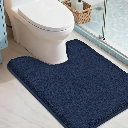 Miniatura 15 de COSY HOMEER Alfombras extra gruesas para el baño, tapetes de baño antideslizantes, tapete de felpa suave, peludo y 100% micro poliéster, tapete