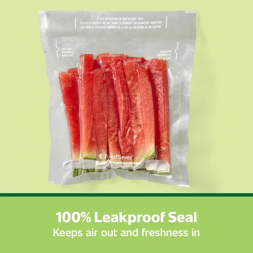 Miniatura 6 de FoodSaver Bolsas de Sellado al Vacío Precortadas de Pinta, Bolsas de Almacenamiento al Vacío de Fácil Uso, Alinear para Sellar y Rasgar para Abrir