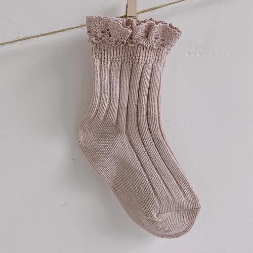 Miniatura 2 de Ashmyova Calcetines vintage de encaje de tobillo para bebés y niñas, paquete de 6