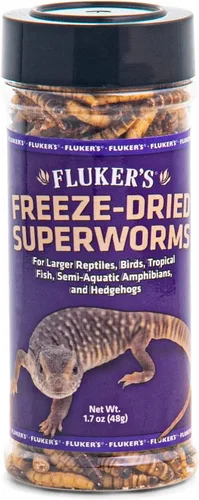 Miniatura 12 de Fluker's Insectos liofilizados, nutrientes, gusanos de harina empaquetados, ideal para lagartos, reptiles, pájaros, peces, erizos, 1.7 onzas