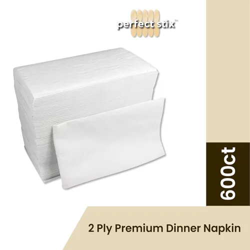 Miniatura 3 de Servilleta de cena premium de 2 capas 1/8 de pliegue (paquete de 600 unidades) 15 x 17 pulgadas
