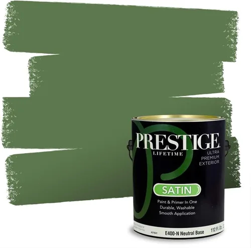 Miniatura 110 de PRESTIGE Pintura exterior e imprimación en uno, aloe, plano, 1 galón