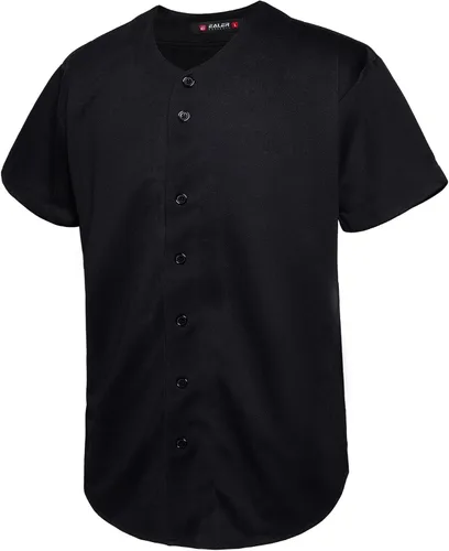 EALER BJ80 Series - Camiseta de béisbol para hombre, con botones, manga corta, hipster, hip hop, uniformes deportivos