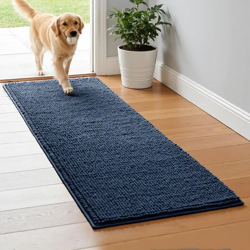 Miniatura 23 de Subrtex - Alfombras de baño de chenilla, tapete de baño de felpa corta y suave, tapete de ducha absorbente de agua, tapete de baño para la ducha