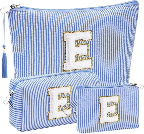Miniatura 10 de Regalos Iniciales Bolsitas de Cosméticos de Viaje Juegos para Cartera, 3pcs Bolsitas Stoney Clover Dupes Bolsa de Maquillaje, Juego de Bolsas