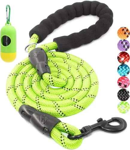 Miniatura 11 de BAAPET Correa para perro de 2/4/5/6 pies con cómodo mango acolchado e hilos altamente reflectantes para perros pequeños, medianos y grandes