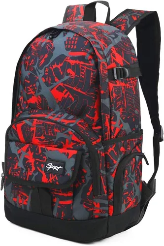 Miniatura 9 de Mochila escolar estilo Rickyh, mochila de viaje para hombres y mujeres, mochila ligera con compartimento para portátil, Tamaño único